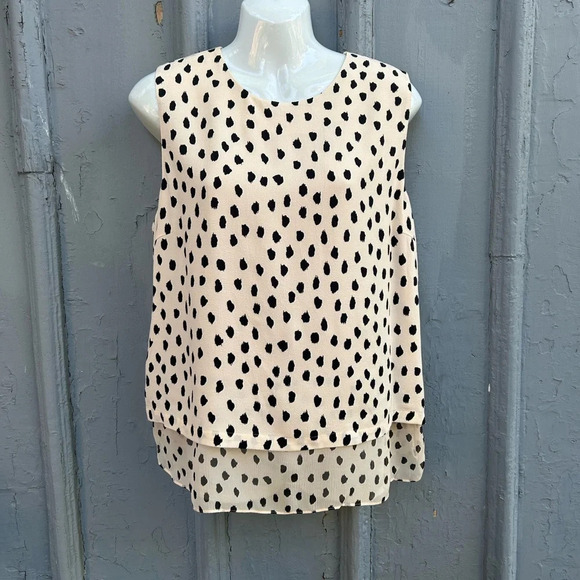 Kate Spade Leopard Dot Silk Blouse, BNWT, size Large - Picture 5 of 12
